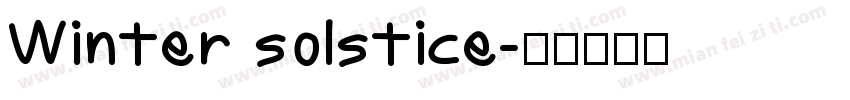 Winter solstice字体转换